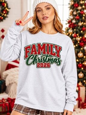 Christmas 2026 Family Long Sleeve Tee. Ugly Christmas XXL 2XL 3XL New Unisex